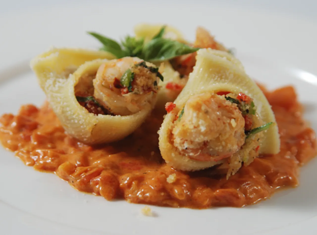 Stuffed Pasta With Vodka Tomato Sauce