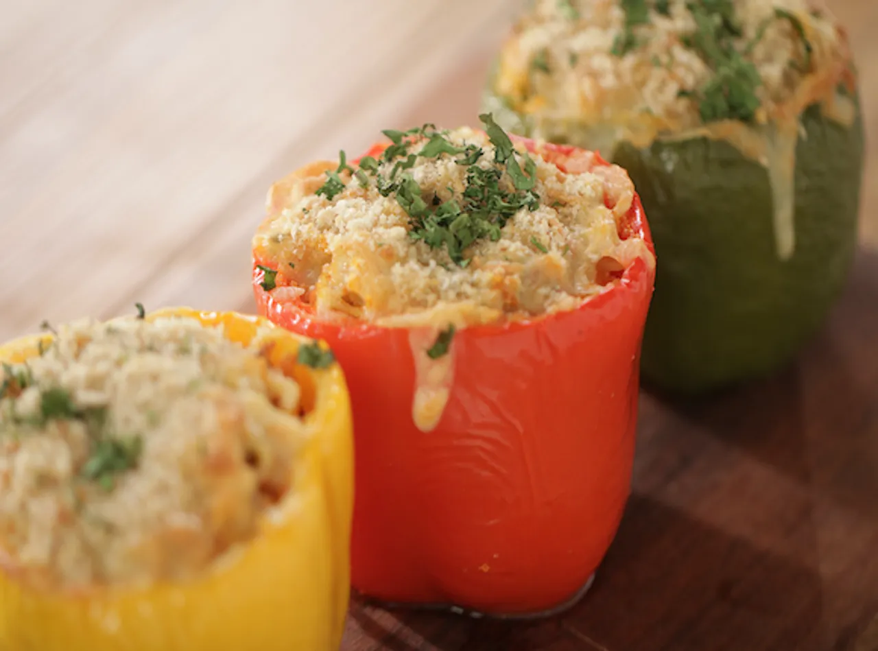 Chicken Stuffed Capsicums 