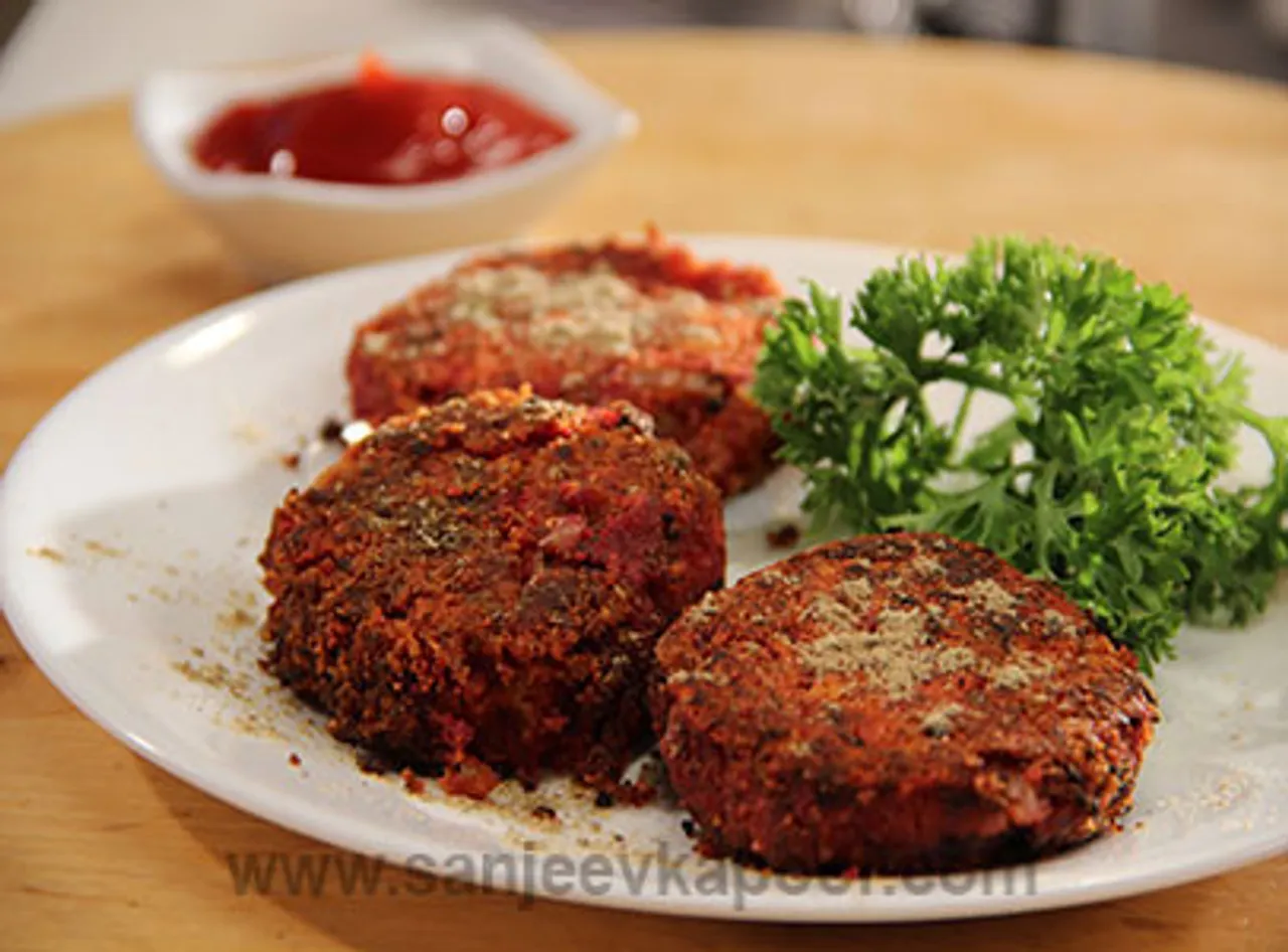 Chukandar aur Chickpea Kebabs