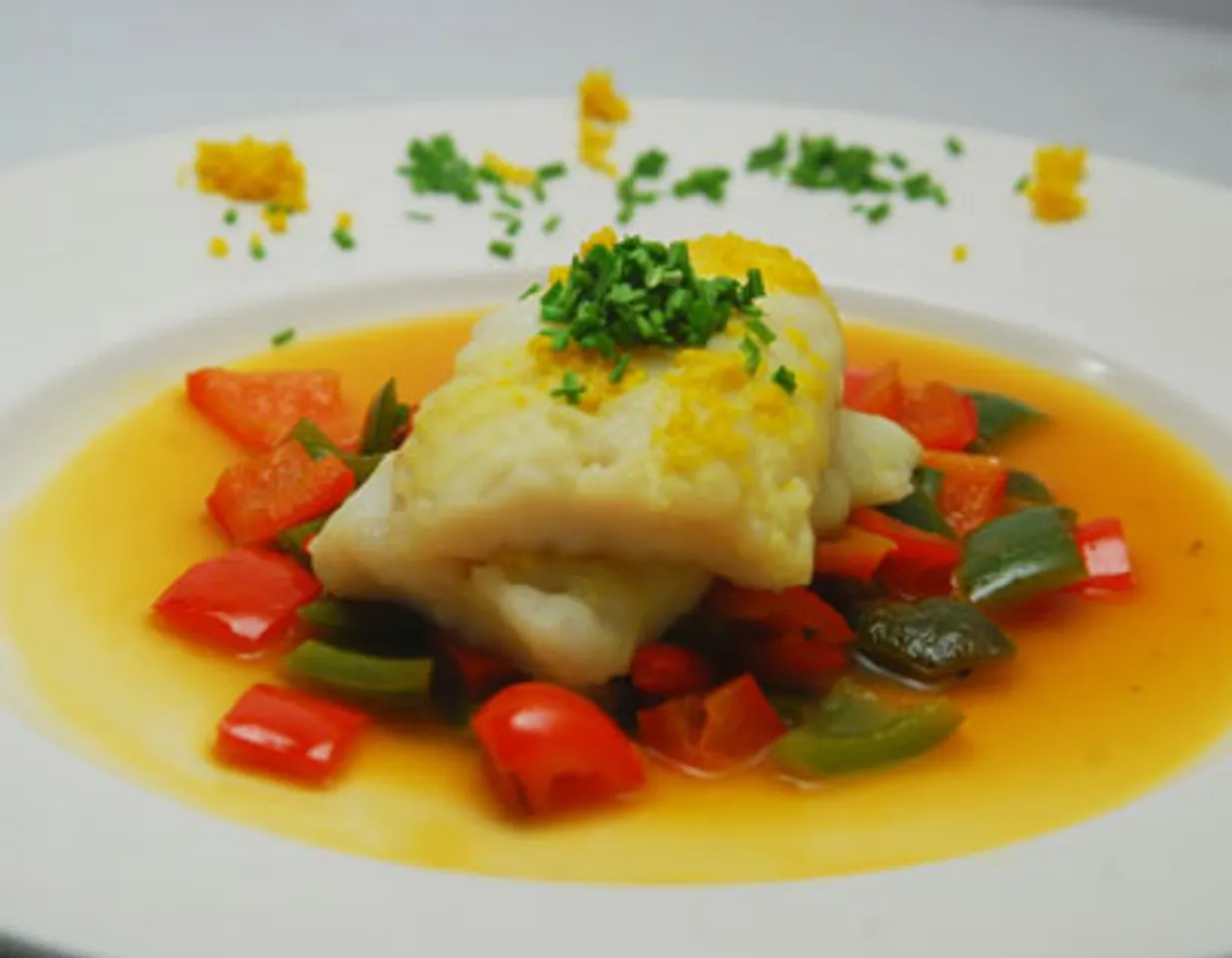 Steamed Fish with Orange Sauce