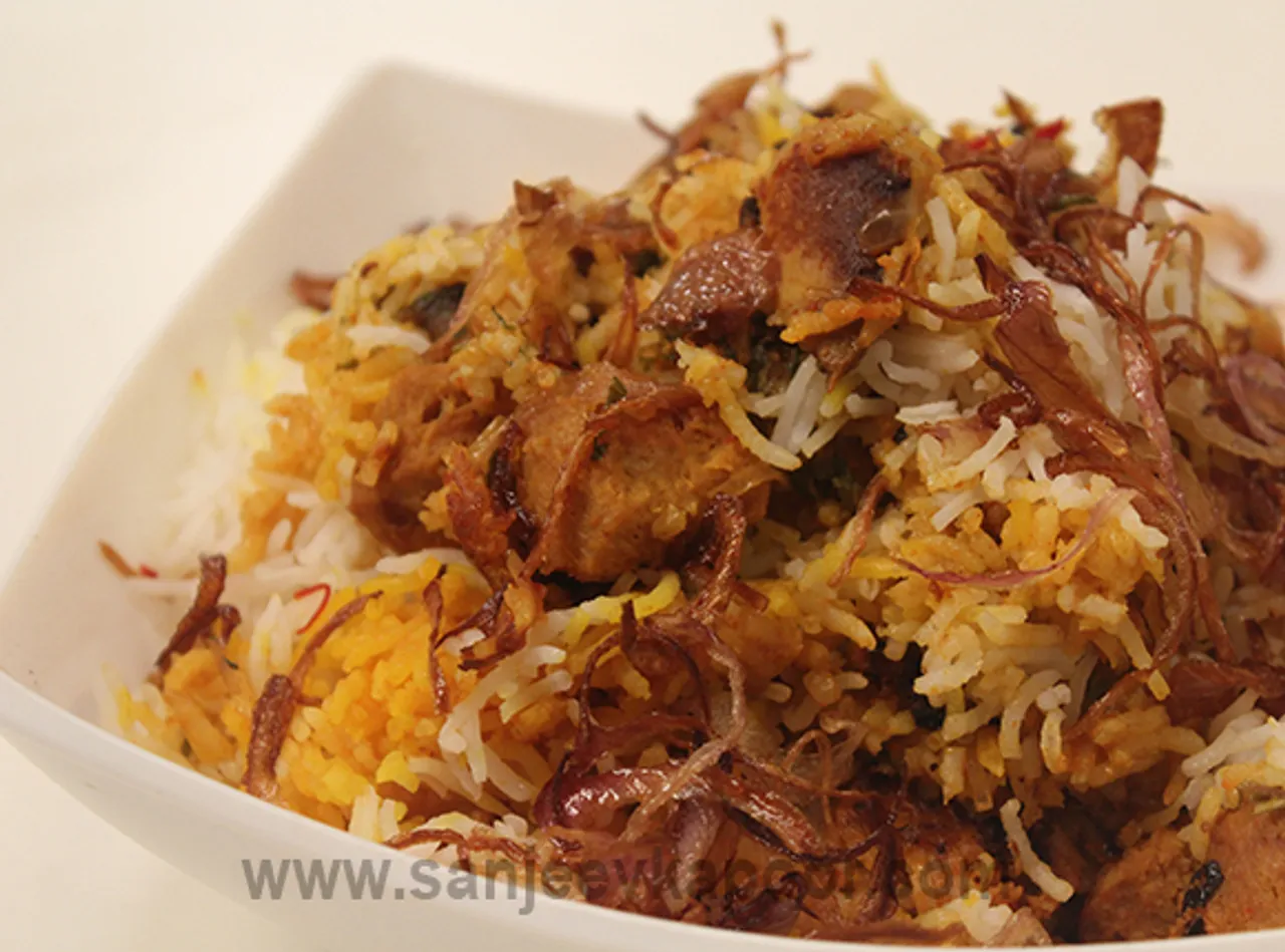 Mushroom and Soya Dum Biryani