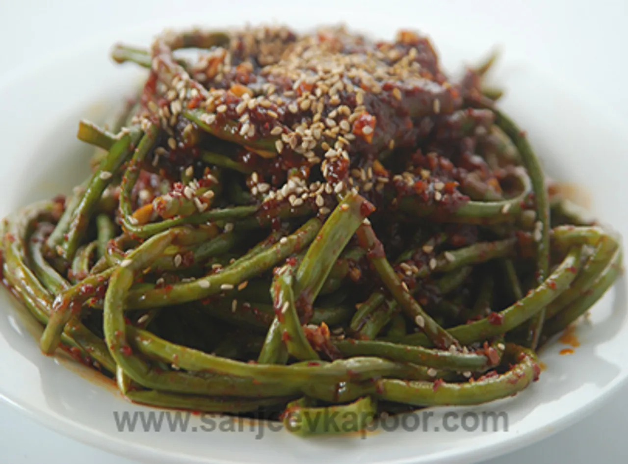 Long Beans With Honey Sesame