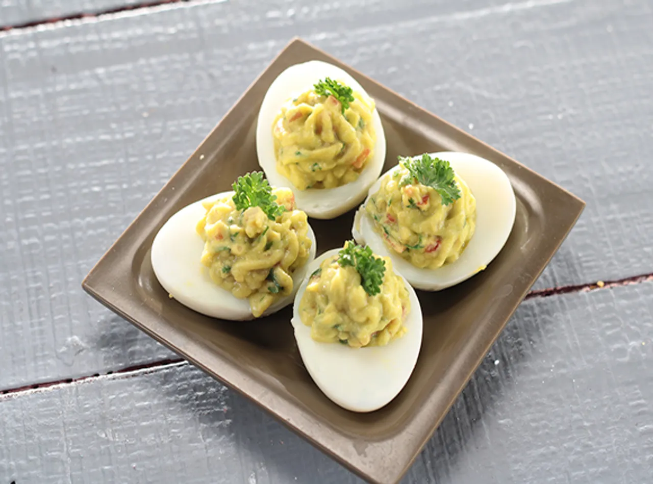 Guacamole Devilled Eggs - SK Khazana