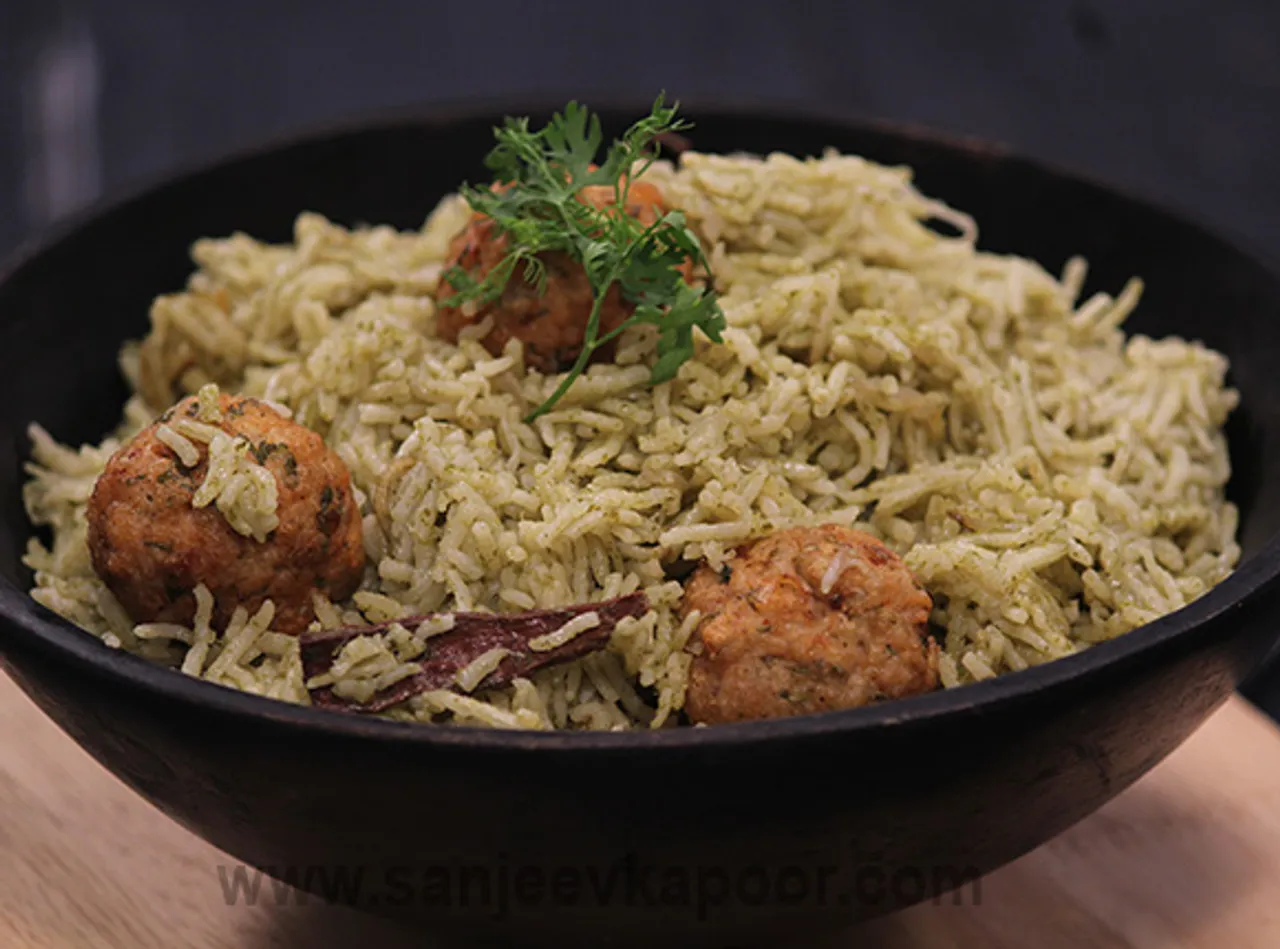 Hara Masala Kofta Pulao