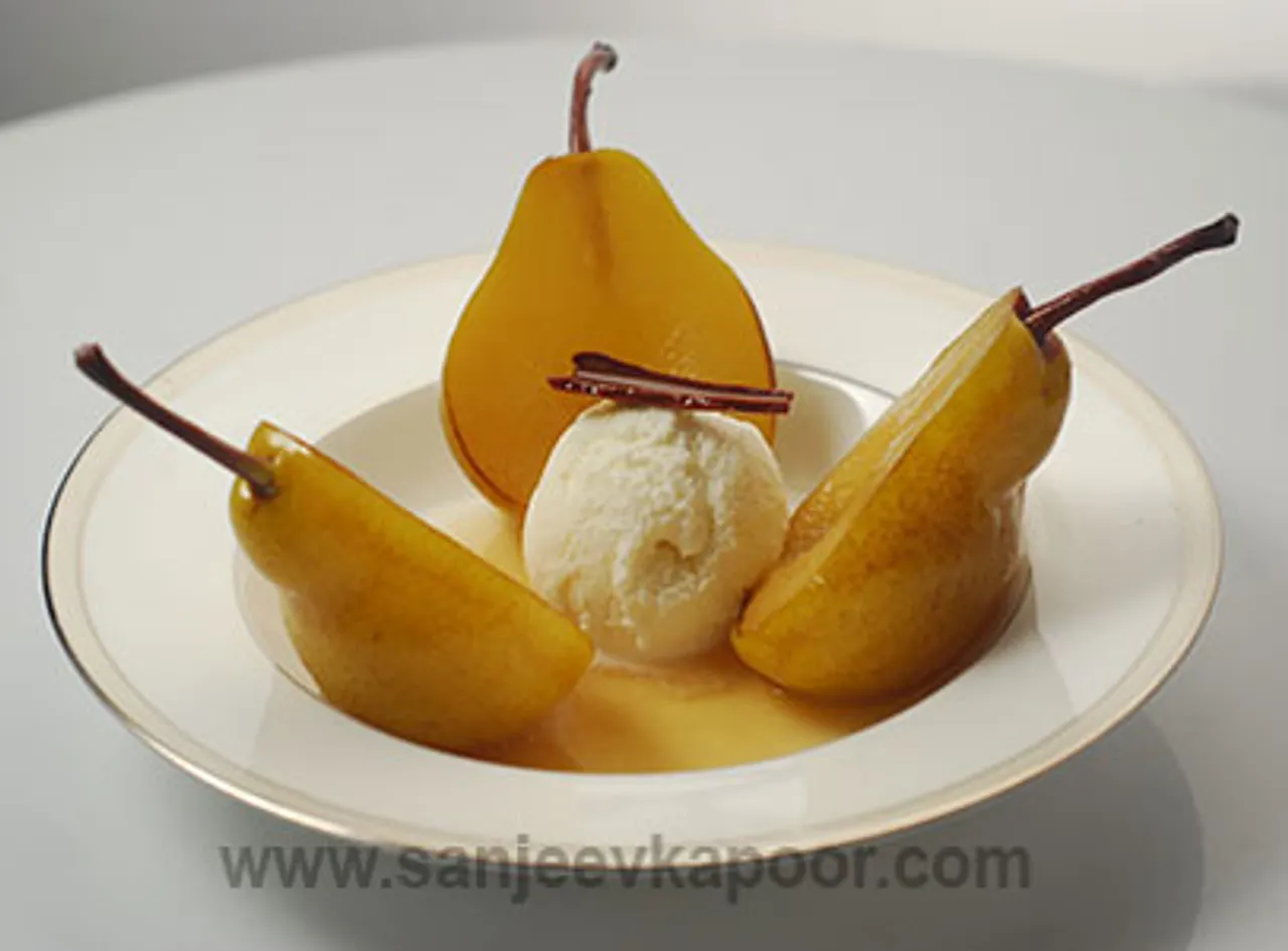 Wine Poached Pears