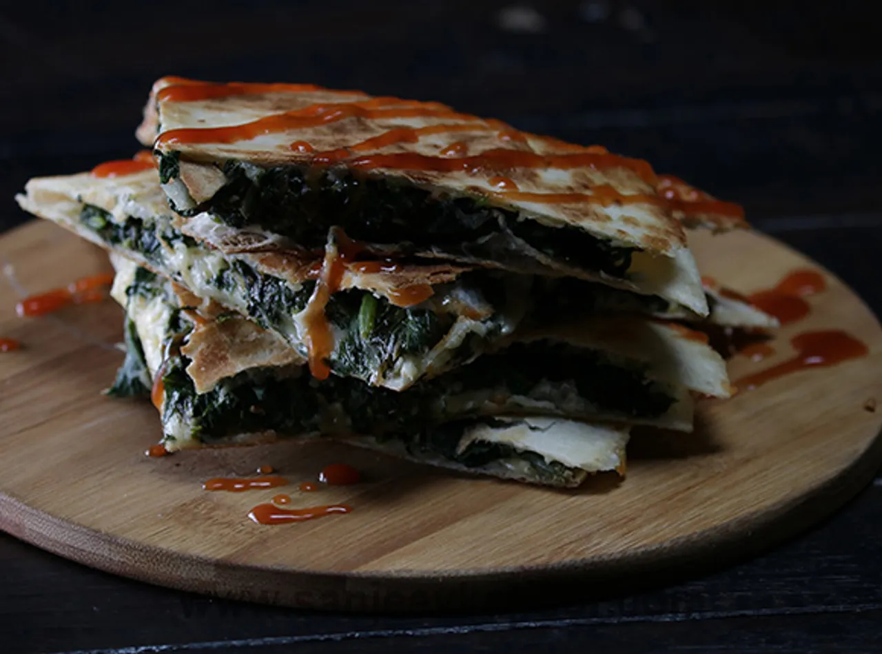 Palak Paneer Quesadills