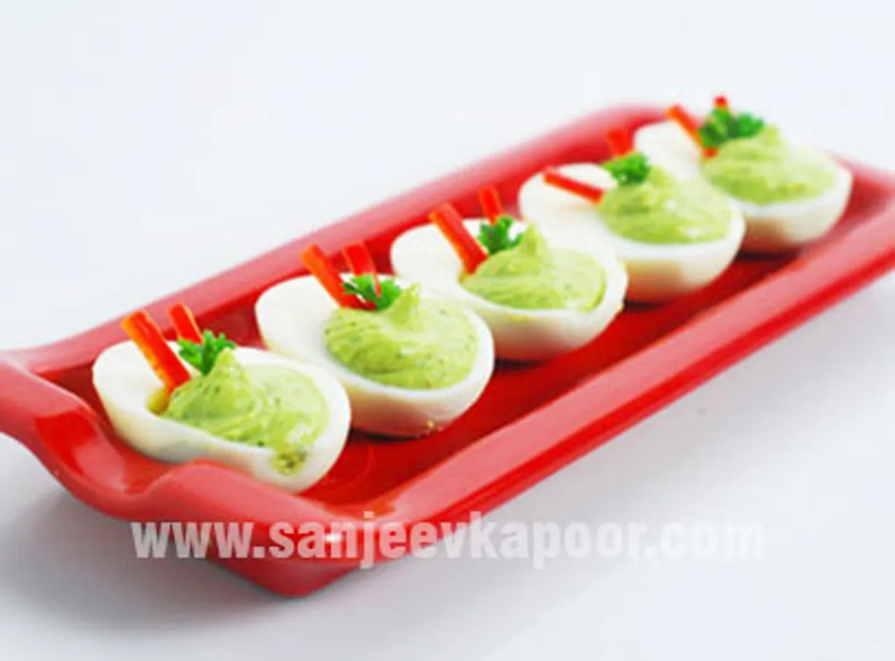 Devilled Eggs with Pesto