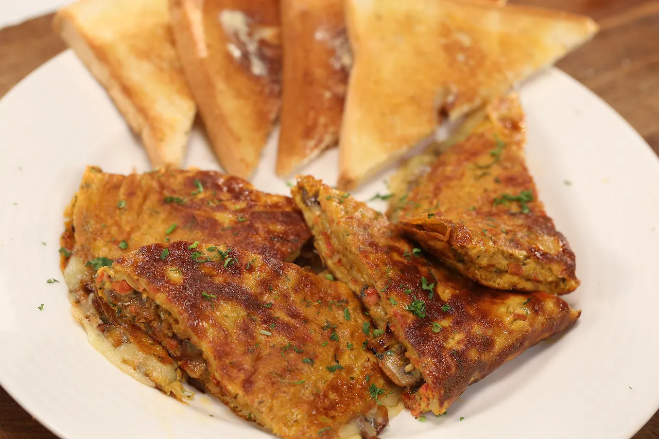 Cheese Stuffed Masala Omelette