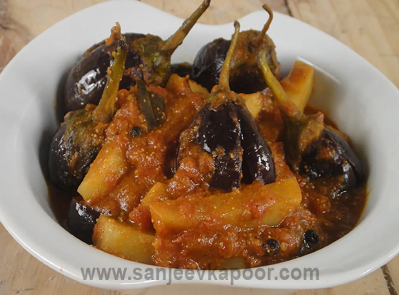 Brinjal and Potato Rassa