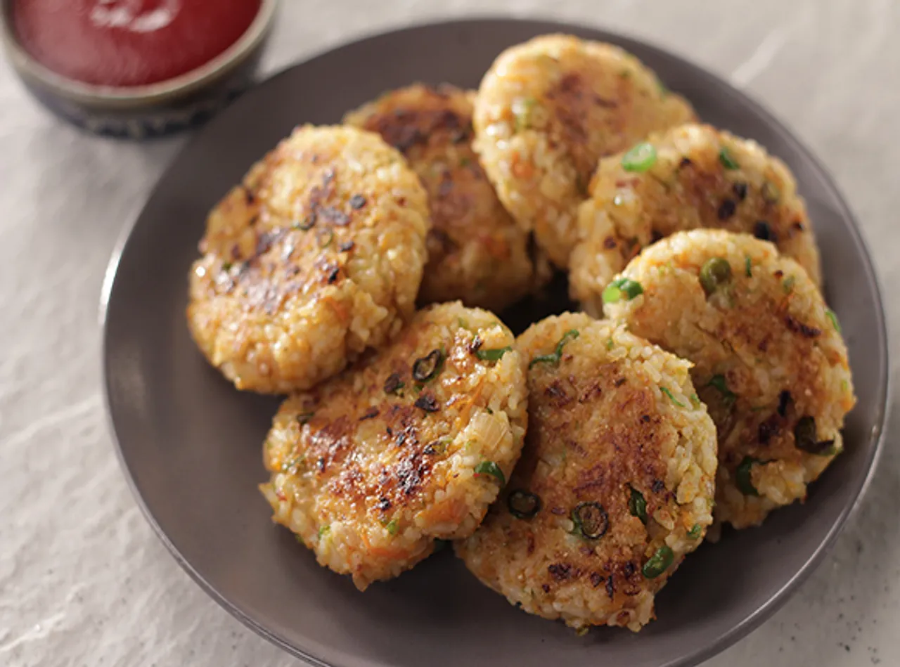 Leftover Rice Tikki - SK Khazana