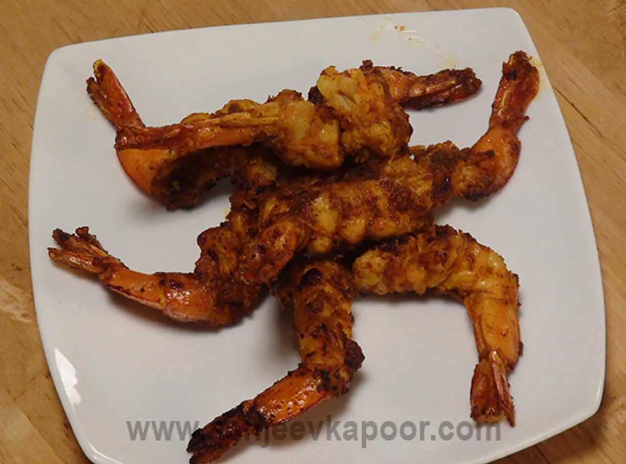 Stuffed Tiger Prawns - Goan Style