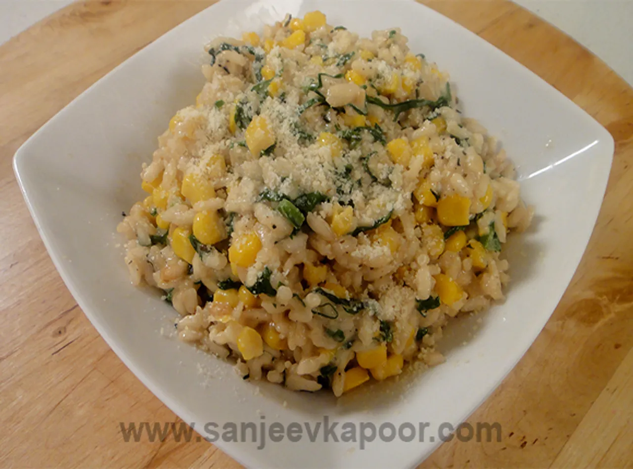 Corn and Spinach Risotto