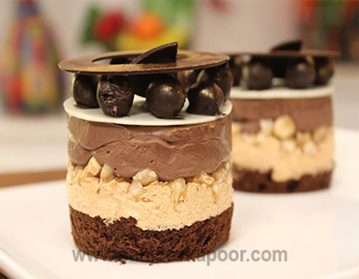 Chocolate Hazelnut and Caramel Mousse