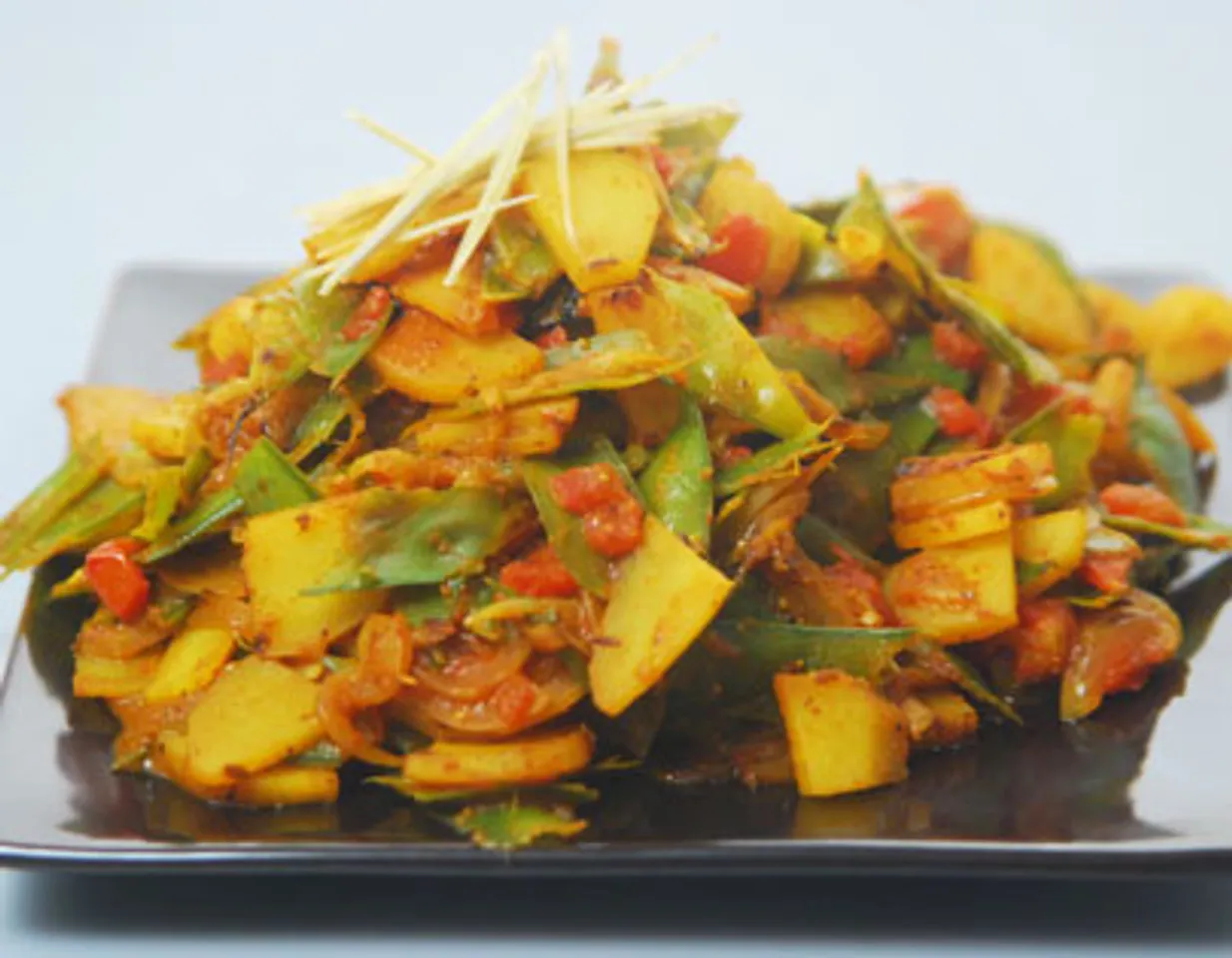 Green Peas Peel and Potato Bhaji