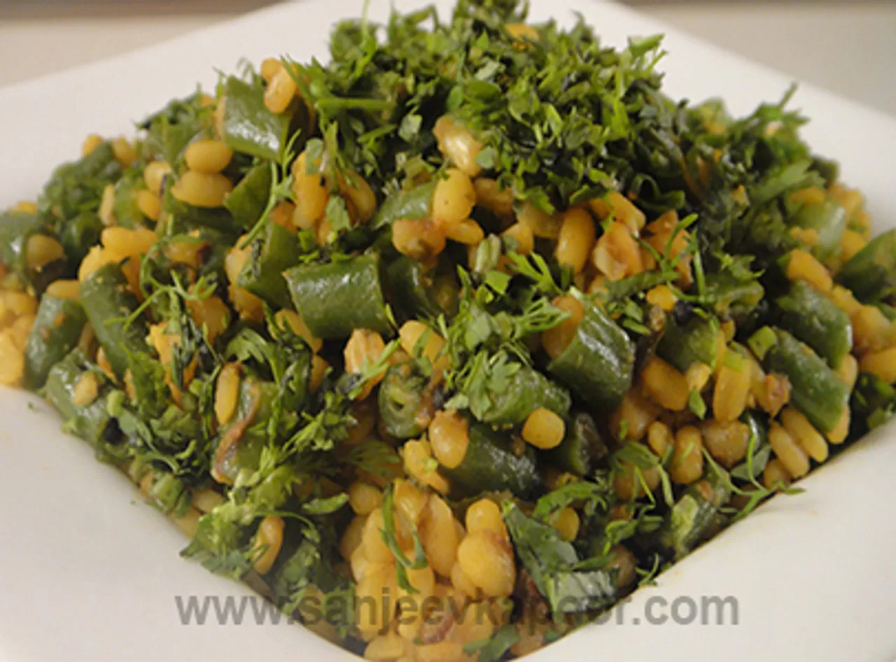 French Beans with Moong Dal