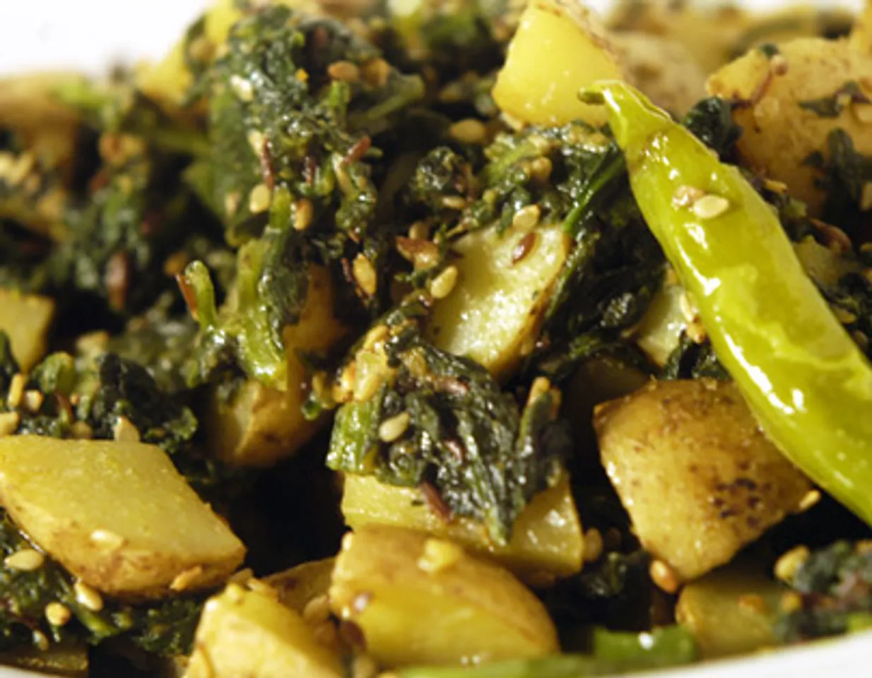 Tilwale Palak Aloo