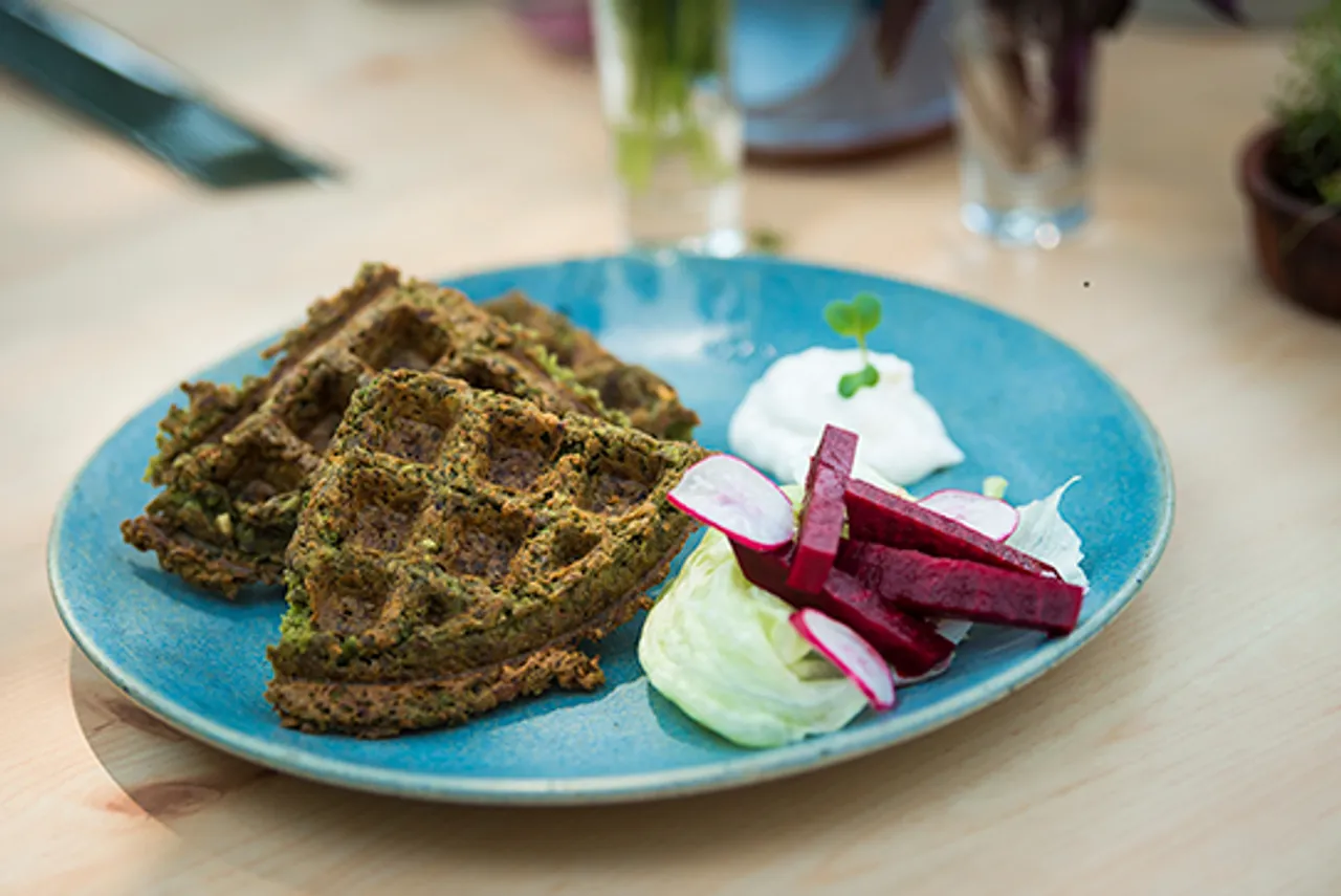 Green Chana Waffle