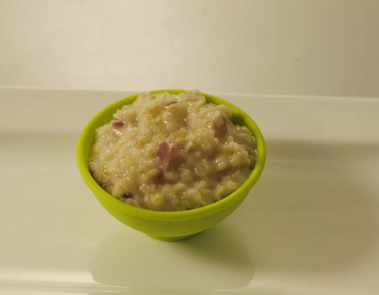 Oats Porridge With Apple Puree And Butter