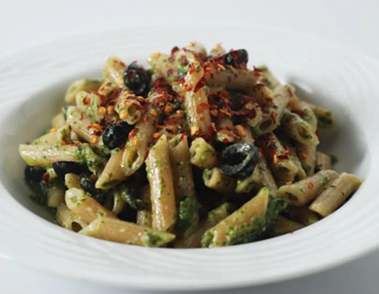 Pesto Pasta with Olive Oil