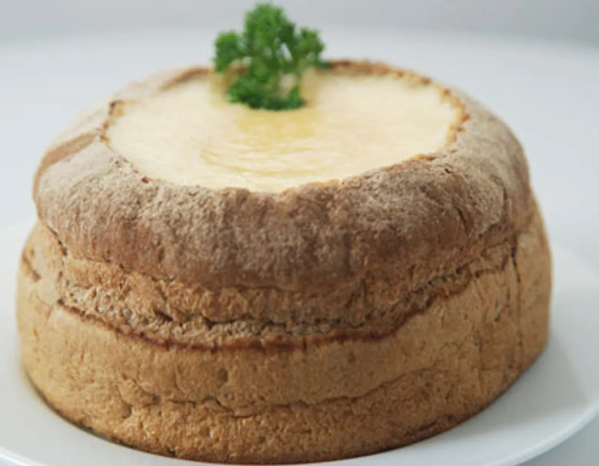 Potato And Corn Chowder In Bread Bowl