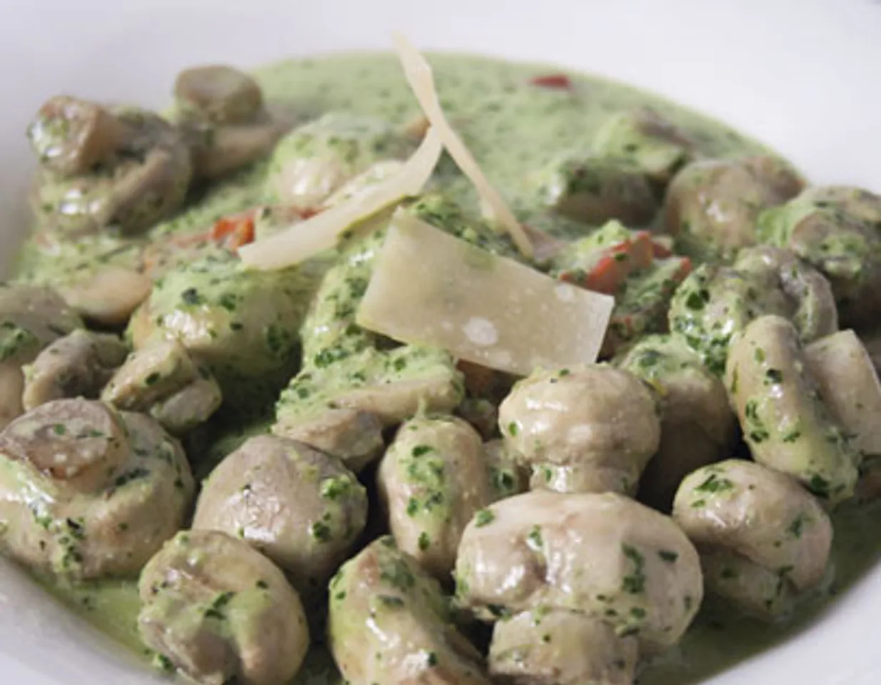 Pesto Mushrooms