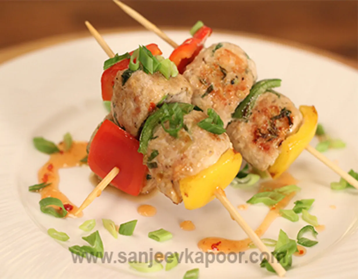 Chicken Meatball Skewer