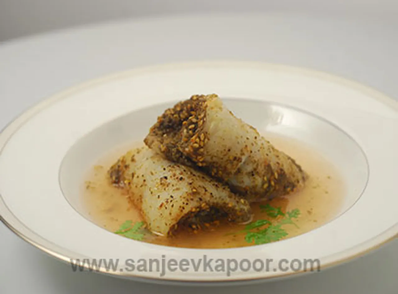 Baked Zatar Fish with Tomato Water