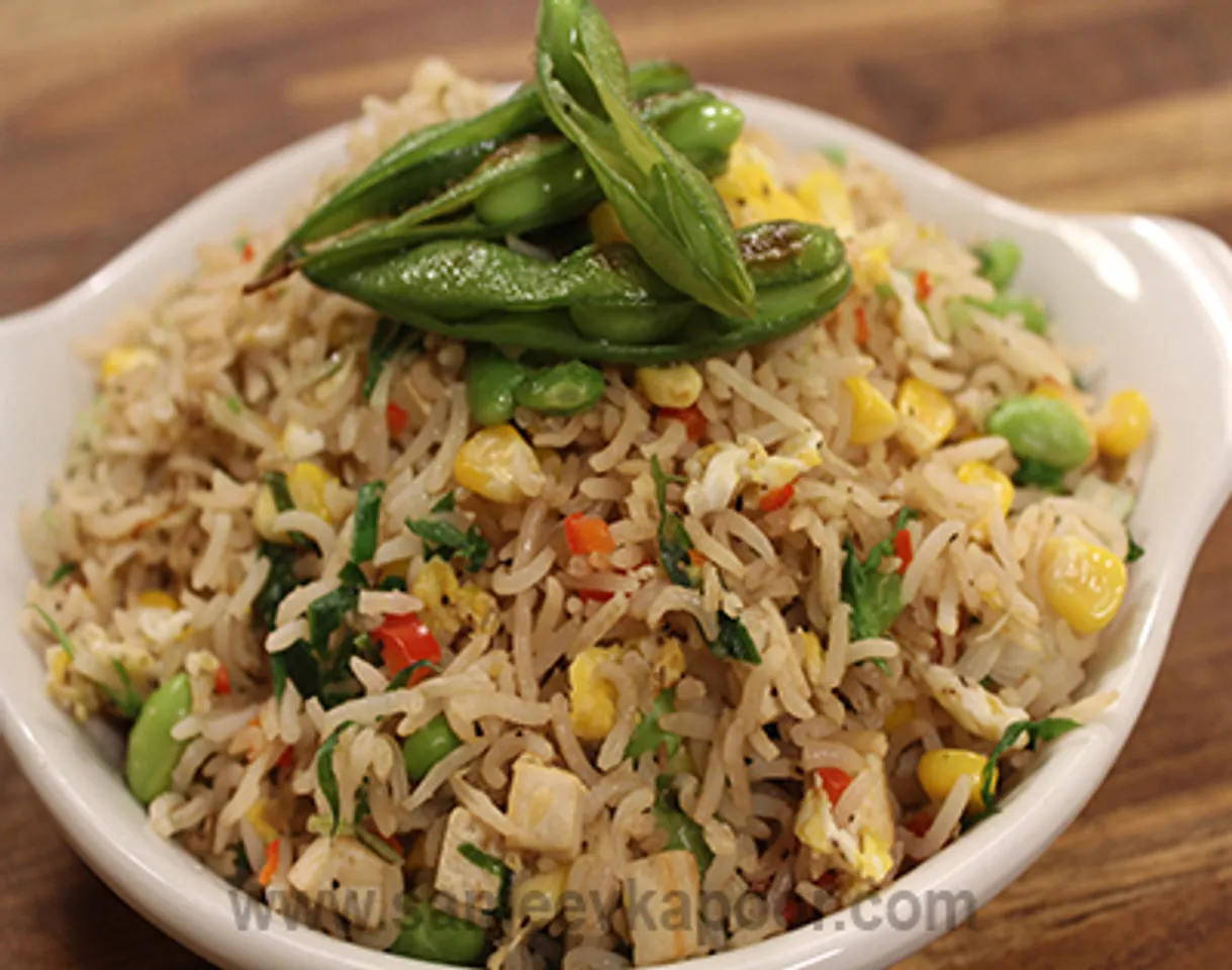 Fried Rice With Tofu And Edamame