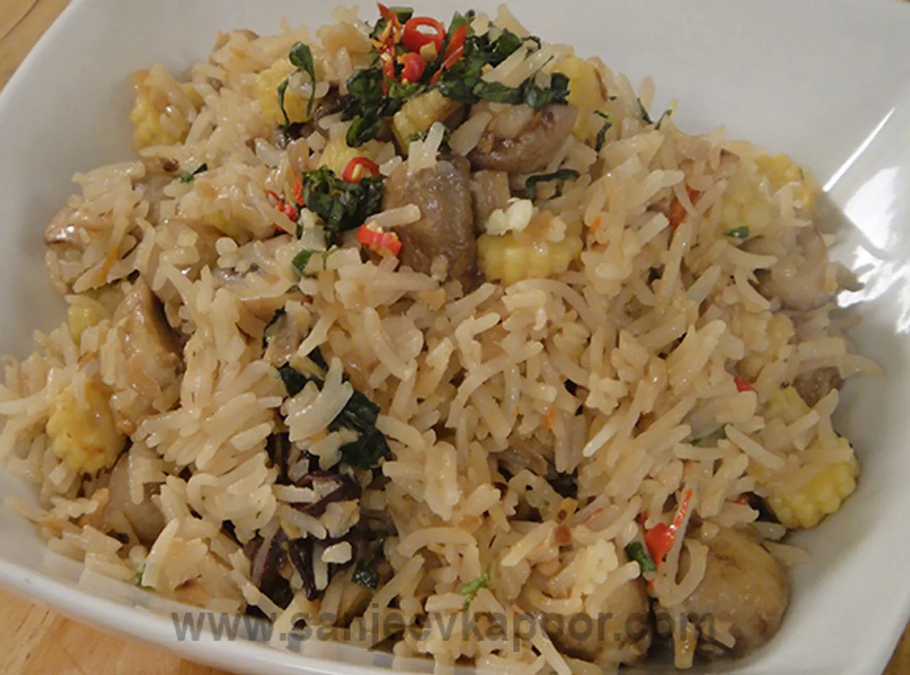 Thai Mushroom and Babycorn Rice