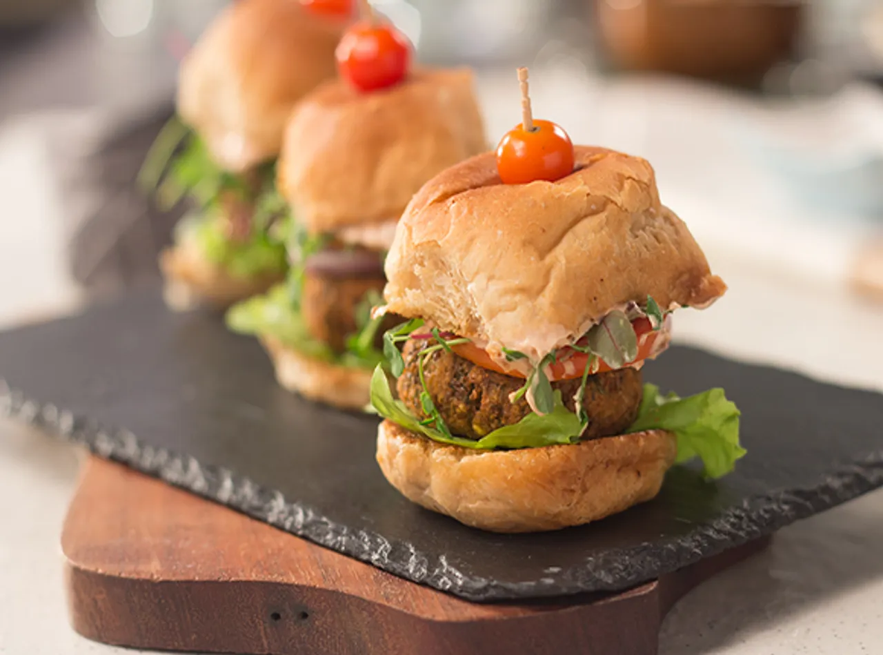 Mixed Sprouts Falafel Burger - SK Khazana