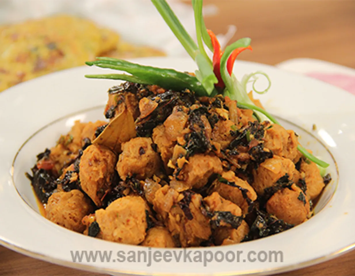 Lal Saag and Soya ki Sabzi