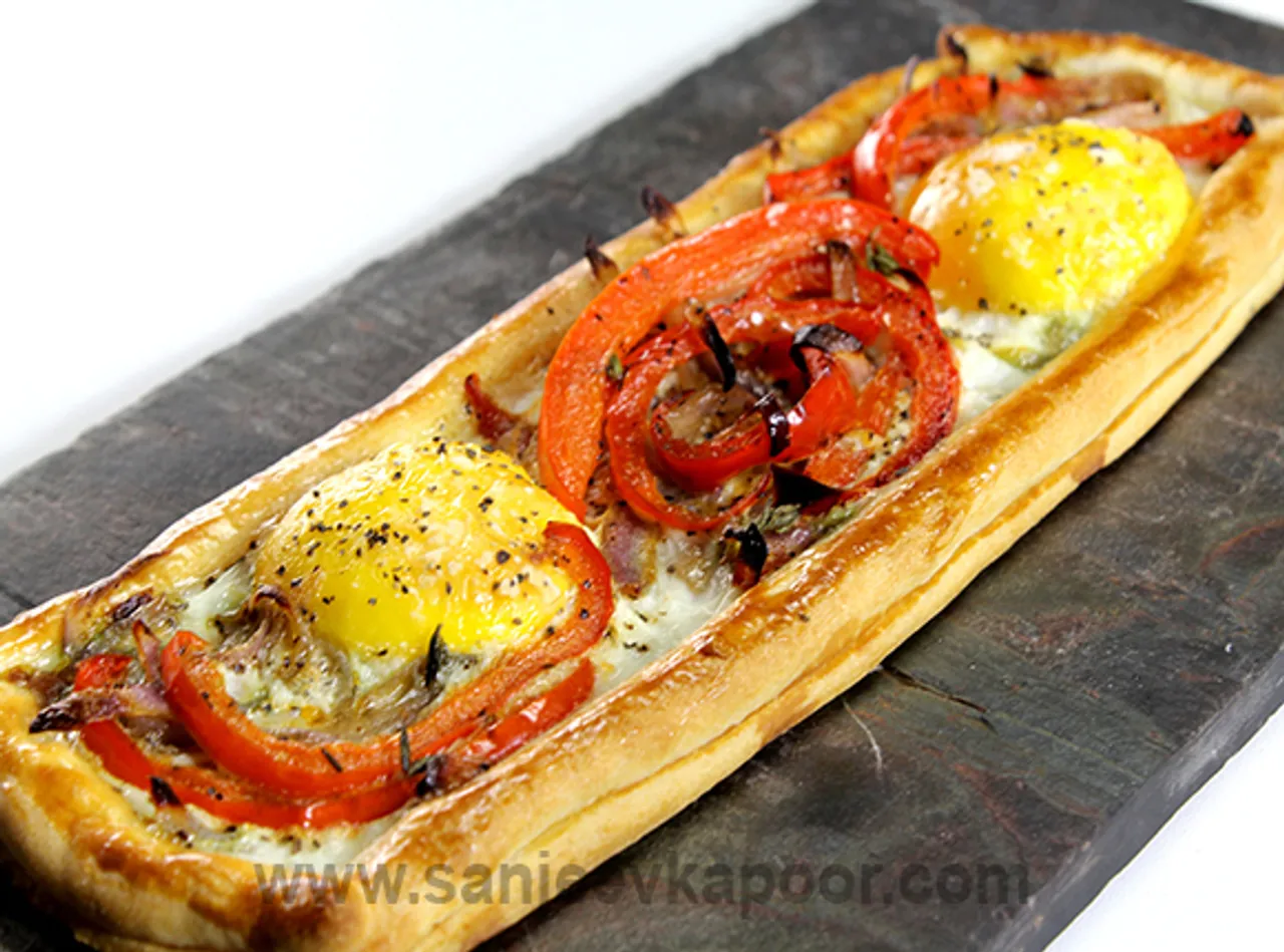 Red Pepper and Baked Egg Galettes