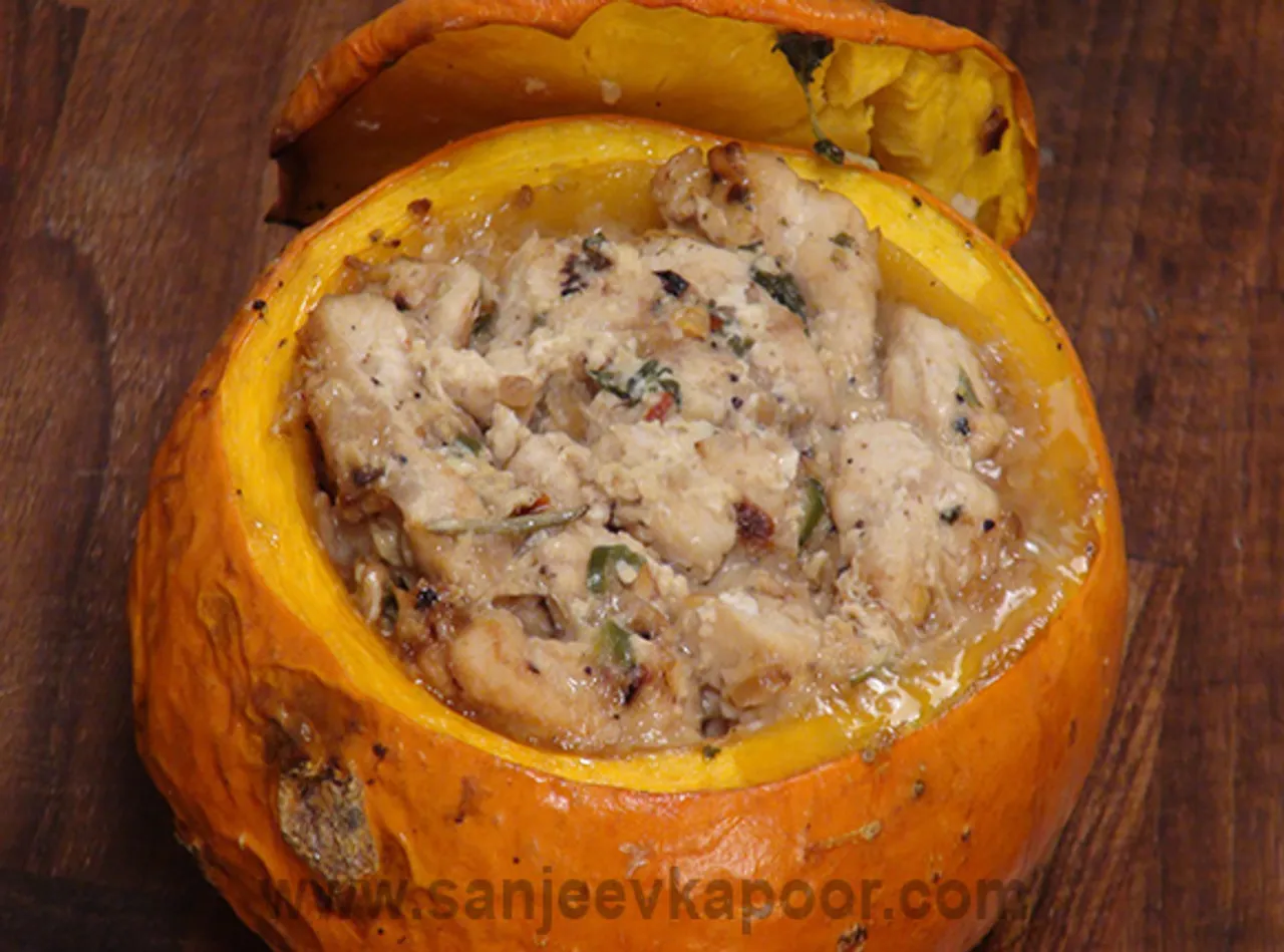 Spicy Chicken Stuffed Squash