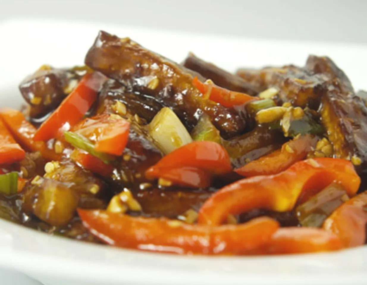 Stir Fried Aubergine