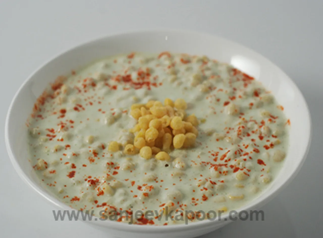 Corn And Boondi Raita