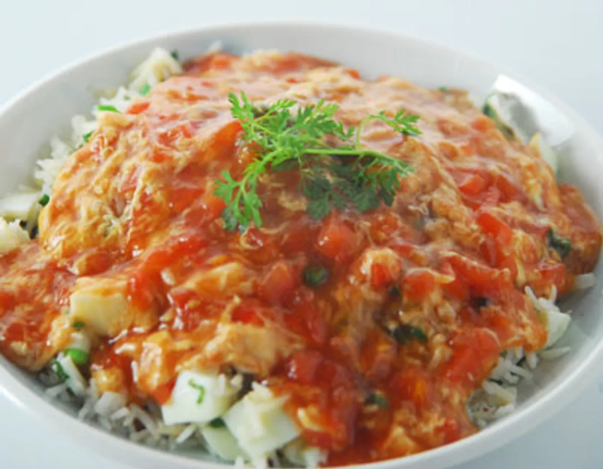 Chinese Tomato Egg Drop Rice