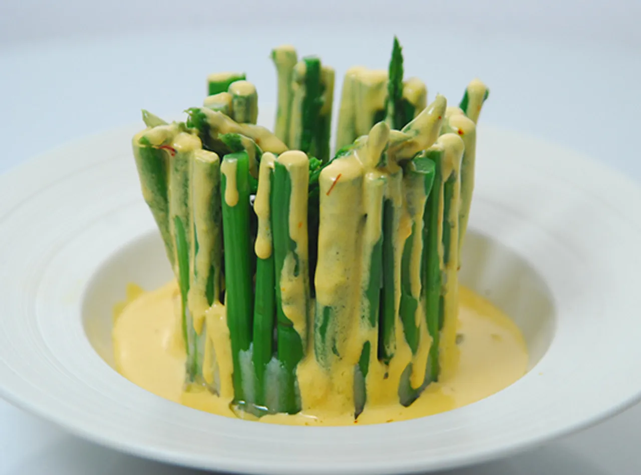 Asparagus in Saffron Sauce-Cook Smart