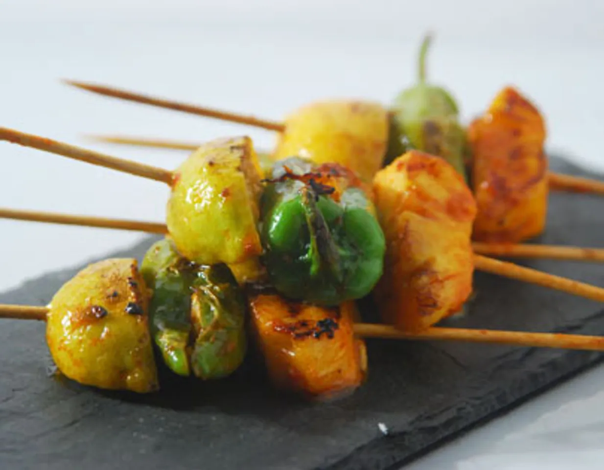 Red Curry Pineapple Prawn Skewers