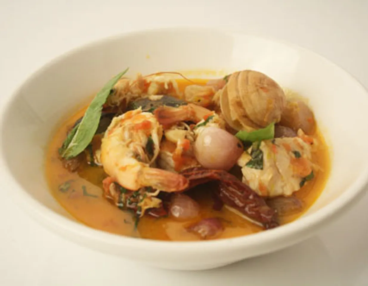 Sea Food Stew With Burnt Chillies And Saffron