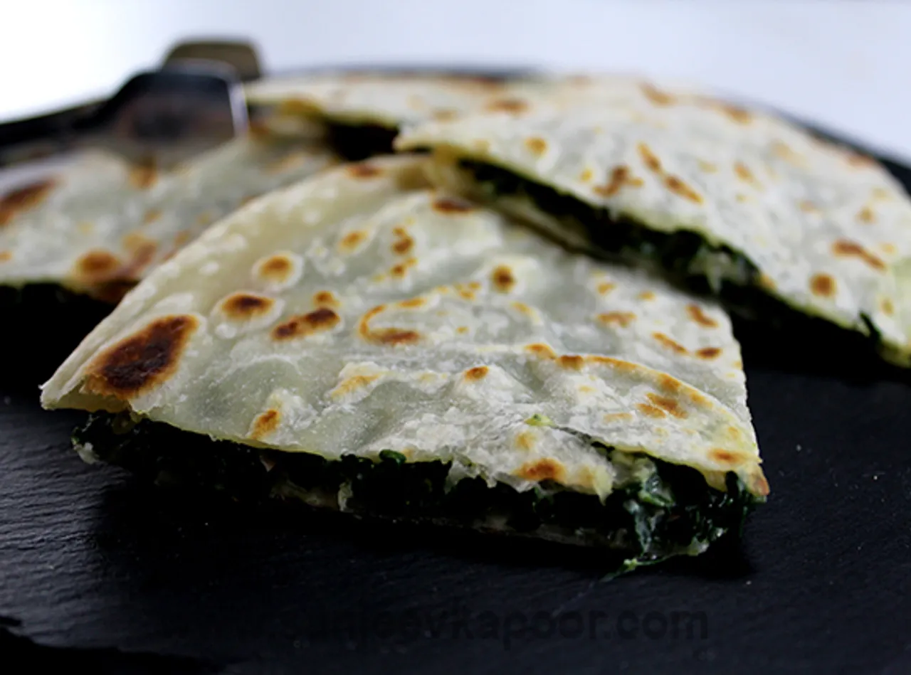 Spinach and Feta Quesadillas