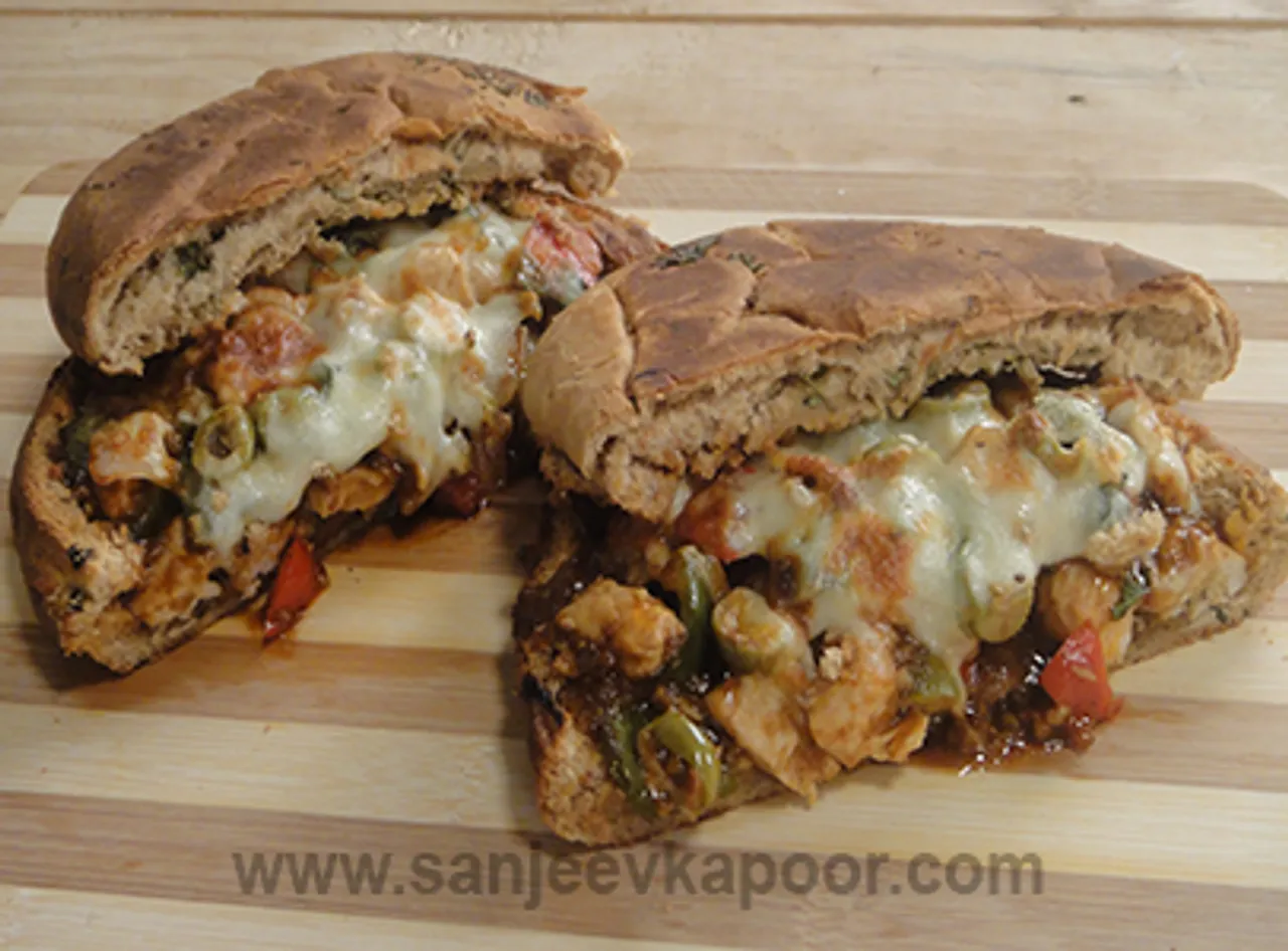 Barbecue Chicken Focaccia Sandwich