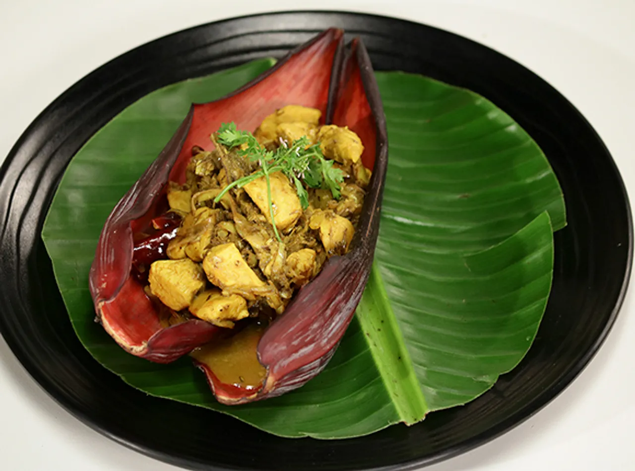 Chicken with Banana Flower - SK Khazana