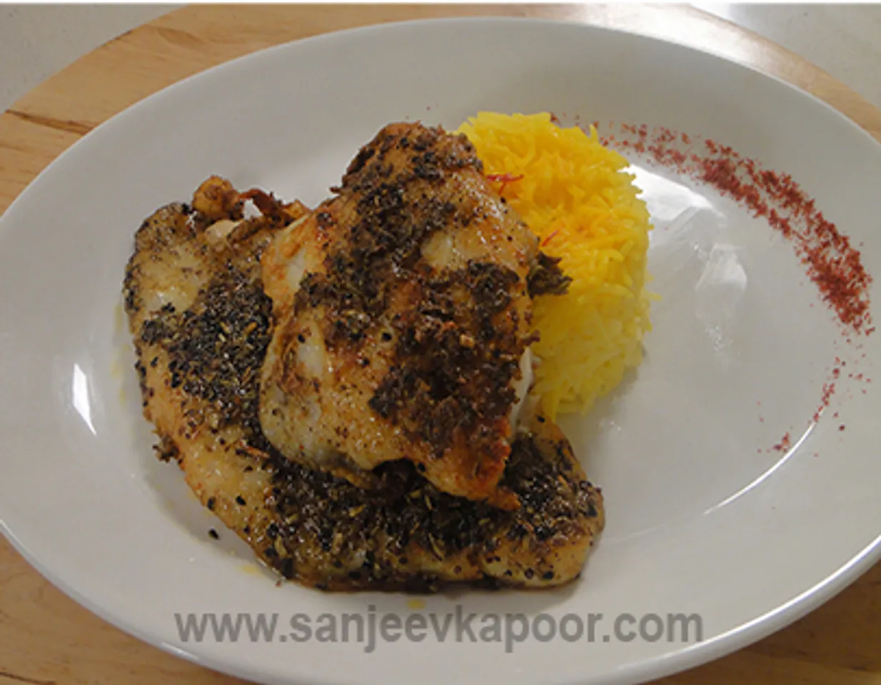 Panch Phoron Crusted Basa with Saffron Rice