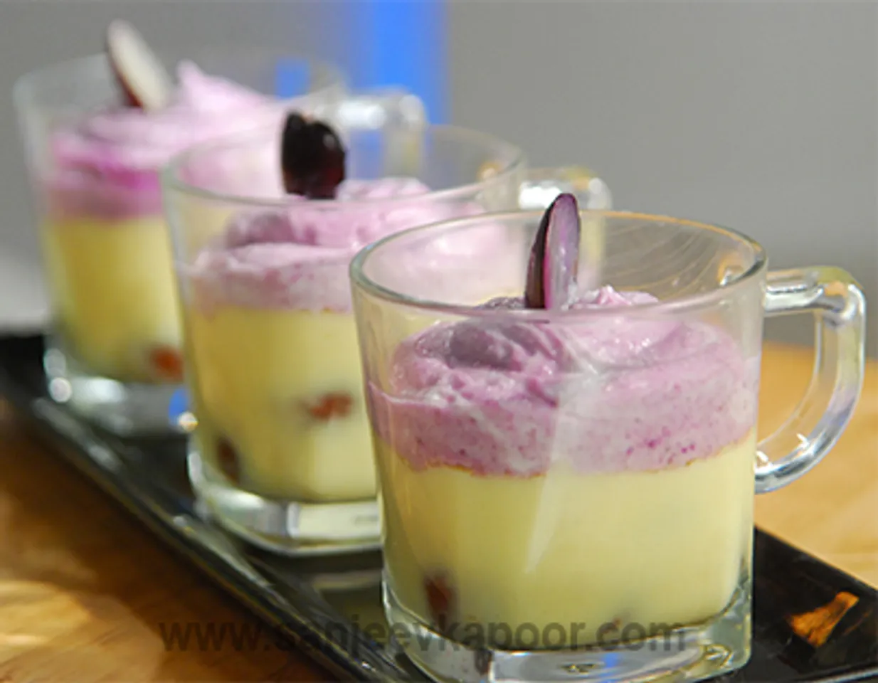 Gulab Jamun Custard with Jamun Cream