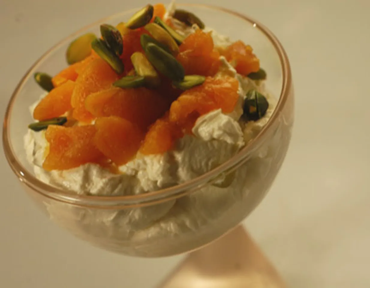 Shrikhand With Stewed Apricots