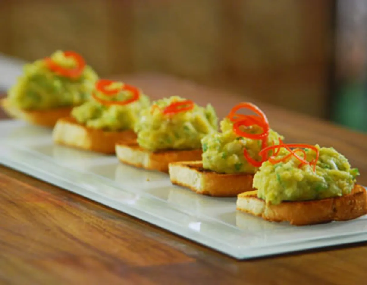 Moong and Chana Crostini