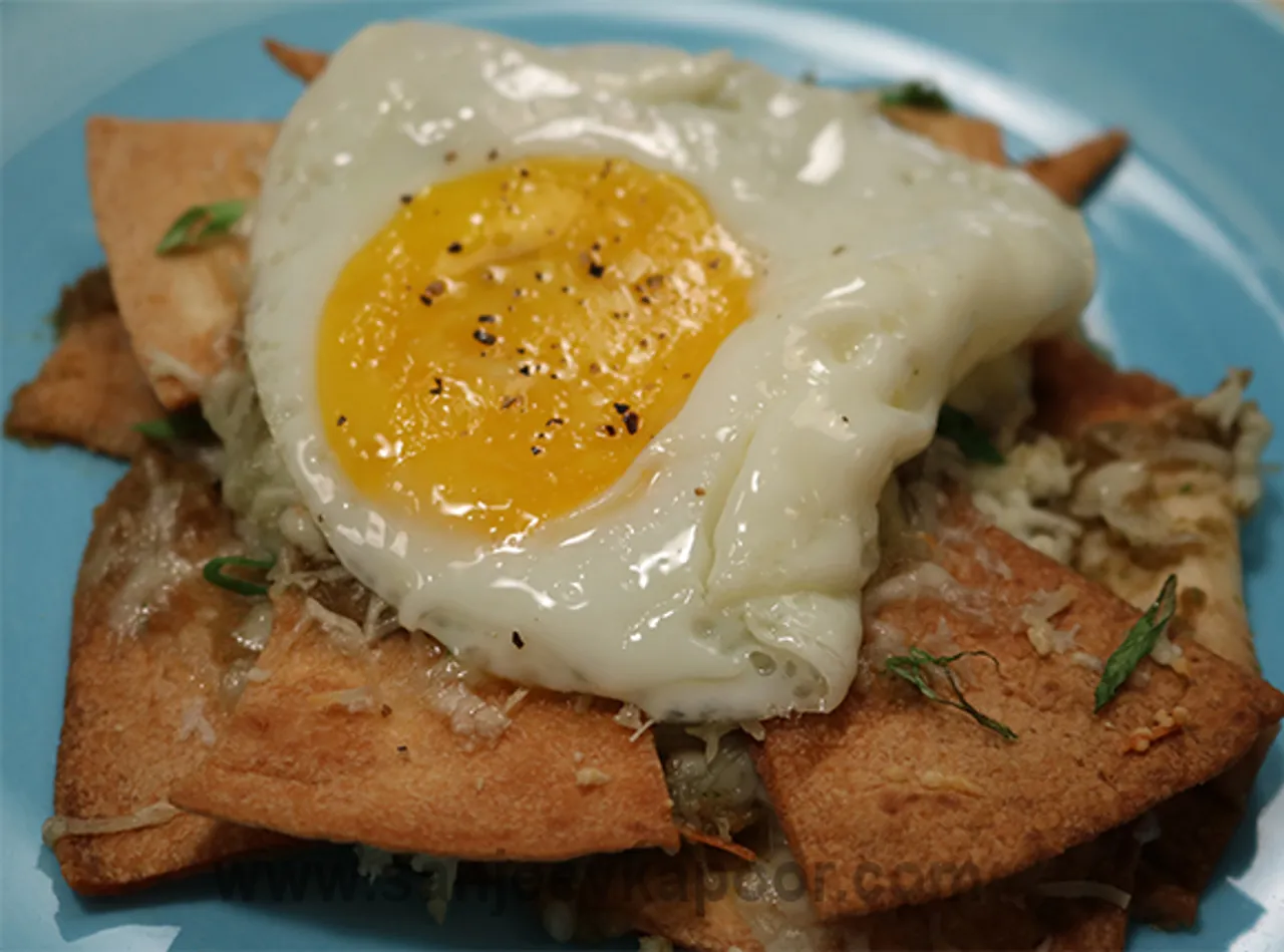 Baked Tomatillo Chilaquiles