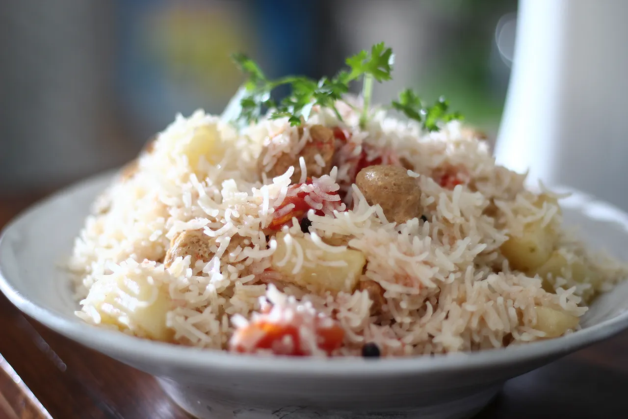 Soya Aloo Tahiri Pulao