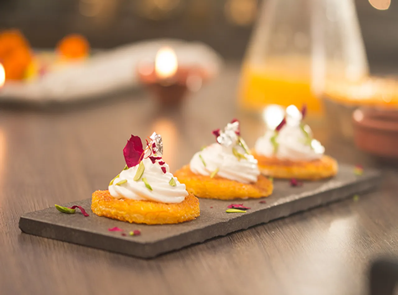 Orange Shahi Tukda Canapes - SK Khazana