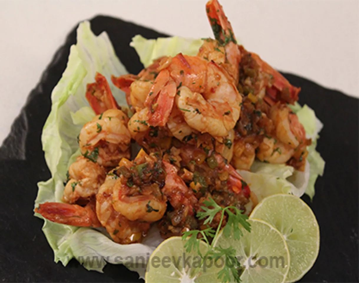 Tequila Fired Chipotle King Prawns